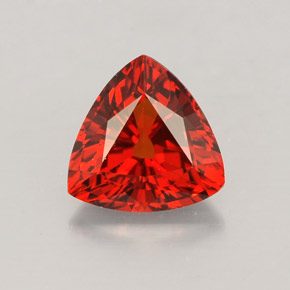 Grenat spessartite orange naturelle trillion, 1,85 ct, VVS-VS