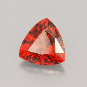 Grenat spessartite orange naturelle trillion, 1,85 ct, VVS-VS