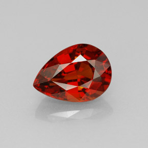 Grenat spessartite orange naturelle en forme de poire, 1,98 ct, VVS-VS