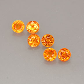 Achetez naturel ct orange grenat spessartite gems, coupe roude, en provenance namibie chez gemselect. en stock, livraison internationale!
