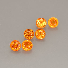 Achetez naturel ct orange grenat spessartite gems, coupe roude, en provenance namibie chez gemselect. en stock, livraison internationale!