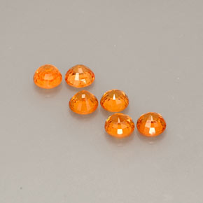 Achetez naturel ct orange grenat spessartite gems, coupe roude, en provenance namibie chez gemselect. en stock, livraison internationale!