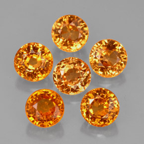 Achetez naturel ct orange grenat spessartite gems, coupe roude, en provenance namibie chez gemselect. en stock, livraison internationale!