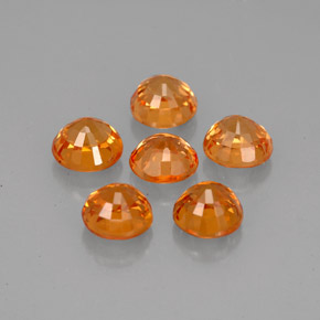 Achetez naturel ct orange grenat spessartite gems, coupe roude, en provenance namibie chez gemselect. en stock, livraison internationale!