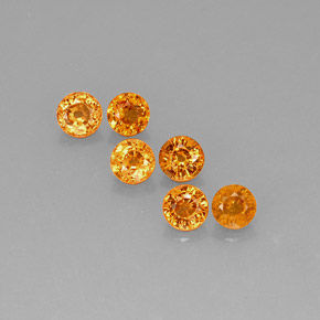Achetez naturel 3,70ct orange grenat spessartite gems, coupe roude, en provenance namibie chez gemselect. en stock, livraison internationale!