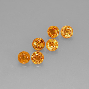 Achetez naturel 3,70ct orange grenat spessartite gems, coupe roude, en provenance namibie chez gemselect. en stock, livraison internationale!