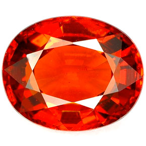 Grenat Spessartite Orange naturelle Coupe ovale, 3.01 ct, VVS