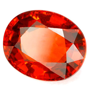 Grenat Spessartite Orange naturelle Coupe ovale, 3.01 ct, VVS