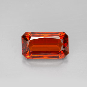 Grenat spessartite orange naturelle taille émeraude, 2,79 ct, VS-SI