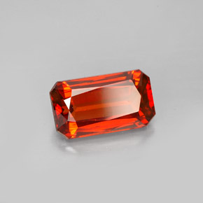 Grenat spessartite orange naturelle taille émeraude, 2,79 ct, VS-SI