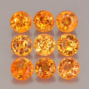 Achetez naturel ct orange grenat spessartite gems, coupe roude, en provenance mozambique chez gemselect. en stock, livraison internationale!
