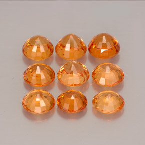 Achetez naturel ct orange grenat spessartite gems, coupe roude, en provenance mozambique chez gemselect. en stock, livraison internationale!