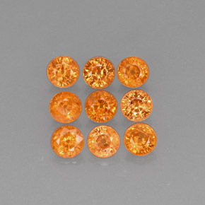 Achetez naturel ct Mandarine Orange Grenat Spessartite gems, Coupe roude, En provenance Mozambique chez GemSelect. En stock, livraison internationale!