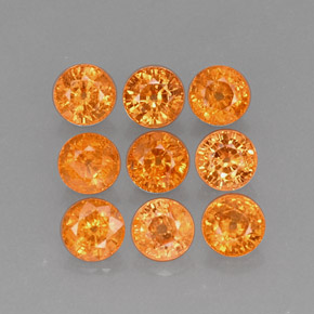 Achetez naturel ct Mandarine Orange Grenat Spessartite gems, Coupe roude, En provenance Mozambique chez GemSelect. En stock, livraison internationale!