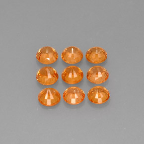 Achetez naturel ct Mandarine Orange Grenat Spessartite gems, Coupe roude, En provenance Mozambique chez GemSelect. En stock, livraison internationale!