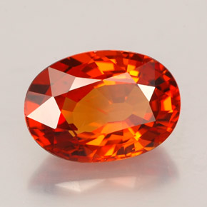 Grenat Spessartite Mandarine Orange naturelle Coupe ovale, 3.51 ct, VS