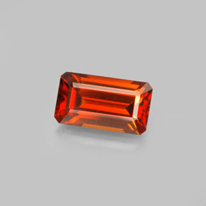 Grenat spessartite orange naturelle taille émeraude, 2,19 ct, VVS-VS
