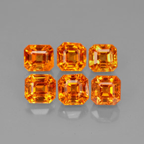 Achetez naturel ct Mandarine Orange Grenat Spessartite gems, Taille émeraude, En provenance Mozambique chez GemSelect. En stock, livraison internationale!
