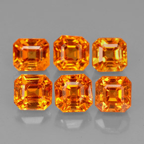 Achetez naturel ct Mandarine Orange Grenat Spessartite gems, Taille émeraude, En provenance Mozambique chez GemSelect. En stock, livraison internationale!