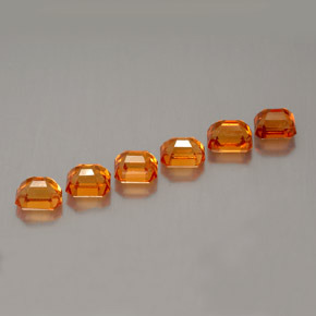 Achetez naturel 3,42ct orange grenat spessartite gems, taille émeraude, en provenance mozambique chez gemselect. en stock, livraison internationale!