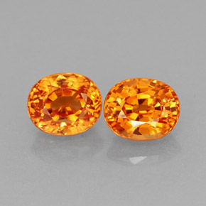 Achetez naturel ct orange grenat spessartite gems, coupe ovale, en provenance mozambique chez gemselect. en stock, livraison internationale!