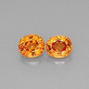 Achetez naturel ct orange grenat spessartite gems, coupe ovale, en provenance mozambique chez gemselect. en stock, livraison internationale!
