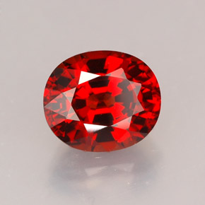 Grenat spessartite orange naturelle coupe ovale, 2,36 ct, VVS-VS