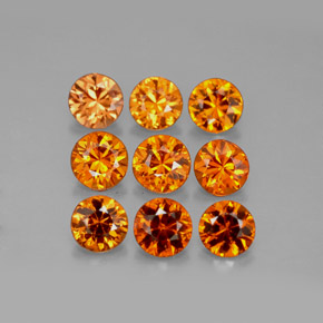 Achetez naturel ct Mandarine Orange Grenat Spessartite gems, Coupe roude, En provenance Mozambique chez GemSelect. En stock, livraison internationale!