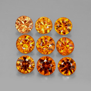 Achetez naturel ct Mandarine Orange Grenat Spessartite gems, Coupe roude, En provenance Mozambique chez GemSelect. En stock, livraison internationale!