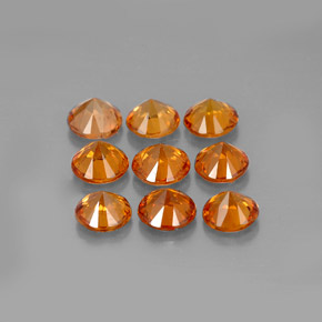 Achetez naturel ct Mandarine Orange Grenat Spessartite gems, Coupe roude, En provenance Mozambique chez GemSelect. En stock, livraison internationale!