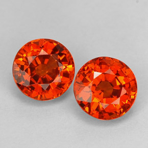 Achetez naturel ct orange grenat spessartite gems, coupe roude, en provenance mozambique chez gemselect. en stock, livraison internationale!