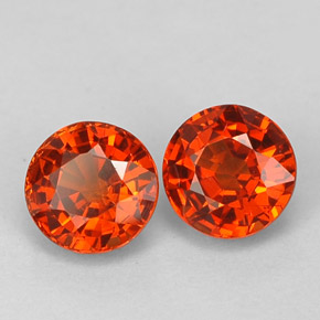 Achetez naturel ct orange grenat spessartite gems, coupe roude, en provenance mozambique chez gemselect. en stock, livraison internationale!