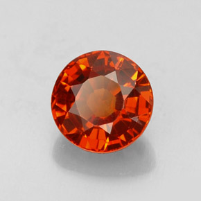 Grenat spessartite orange naturelle coupe roude, 0,99 ct, VS