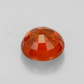 Grenat spessartite orange naturelle coupe roude, 0,99 ct, VS