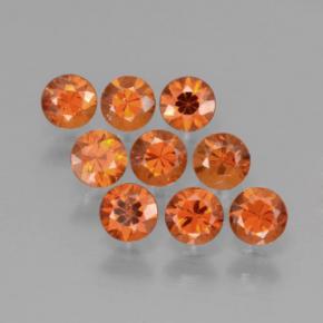 Achetez naturel ct orange grenat spessartite gems, coupe roude, en provenance mozambique chez gemselect. en stock, livraison internationale!