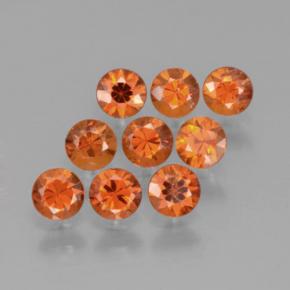 Achetez naturel ct orange grenat spessartite gems, coupe roude, en provenance mozambique chez gemselect. en stock, livraison internationale!