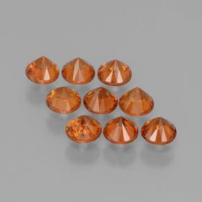 Achetez naturel ct orange grenat spessartite gems, coupe roude, en provenance mozambique chez gemselect. en stock, livraison internationale!