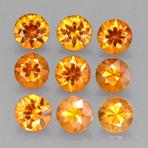 Achetez naturel ct orange grenat spessartite gems, coupe roude, en provenance mozambique chez gemselect. en stock, livraison internationale!