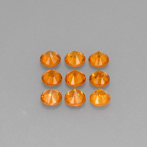 Achetez naturel ct orange grenat spessartite gems, coupe roude, en provenance mozambique chez gemselect. en stock, livraison internationale!
