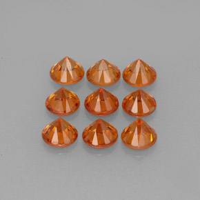 Achetez naturel ct orange grenat spessartite gems, coupe roude, en provenance mozambique chez gemselect. en stock, livraison internationale!