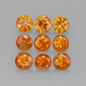 Achetez naturel ct orange grenat spessartite gems, coupe roude, en provenance mozambique chez gemselect. en stock, livraison internationale!