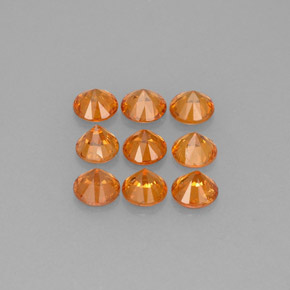 Achetez naturel ct orange grenat spessartite gems, coupe roude, en provenance mozambique chez gemselect. en stock, livraison internationale!