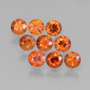 Achetez naturel 2,58ct orange grenat spessartite gems, coupe roude, en provenance mozambique chez gemselect. en stock, livraison internationale!