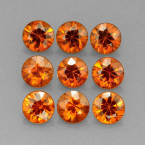 Achetez naturel ct orange grenat spessartite gems, coupe roude, en provenance mozambique chez gemselect. en stock, livraison internationale!