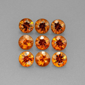 Achetez naturel ct orange grenat spessartite gems, coupe roude, en provenance mozambique chez gemselect. en stock, livraison internationale!