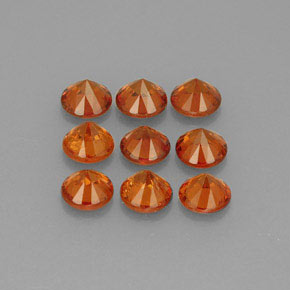 Achetez naturel ct orange grenat spessartite gems, coupe roude, en provenance mozambique chez gemselect. en stock, livraison internationale!