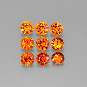 Achetez naturel ct Mandarine Orange Grenat Spessartite gems, Coupe roude, En provenance Mozambique chez GemSelect. En stock, livraison internationale!