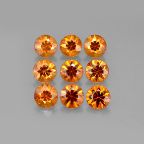 Achetez naturel ct Mandarine Orange Grenat Spessartite gems, Coupe roude, En provenance Mozambique chez GemSelect. En stock, livraison internationale!