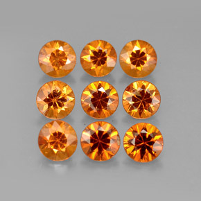 Achetez naturel ct Mandarine Orange Grenat Spessartite gems, Coupe roude, En provenance Mozambique chez GemSelect. En stock, livraison internationale!