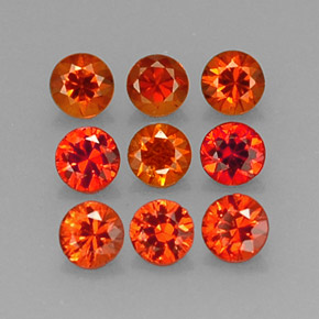 Achetez naturel ct orange grenat spessartite gems, coupe roude, en provenance mozambique chez gemselect. en stock, livraison internationale!